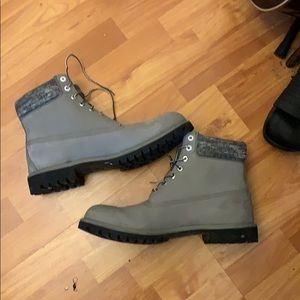 Grey Timberlands Size 14
